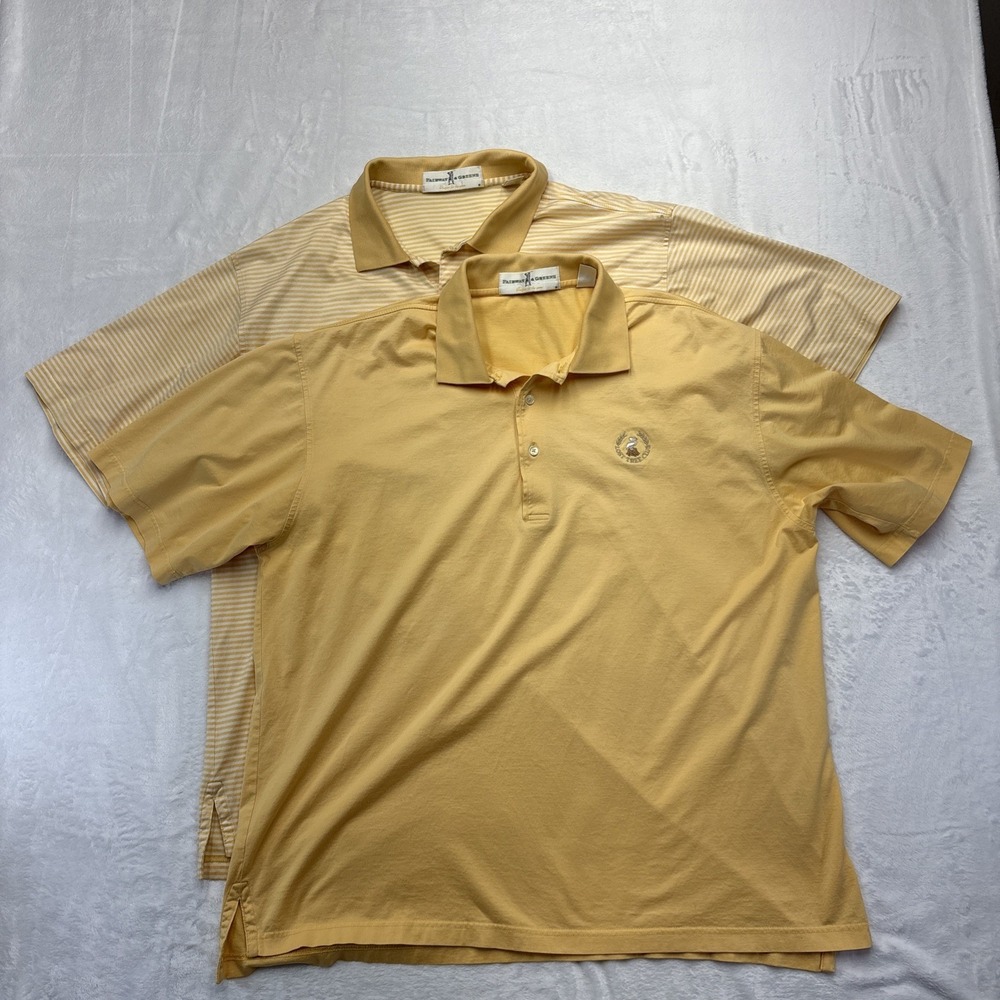 Vintage Fairway & Greene Lost Tree Club Polo Mens L Yellow Bundle of 2